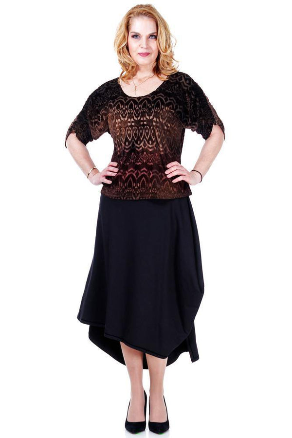 Bluza catifea pictata  Liza Panait Liza Panait Online Boutique
